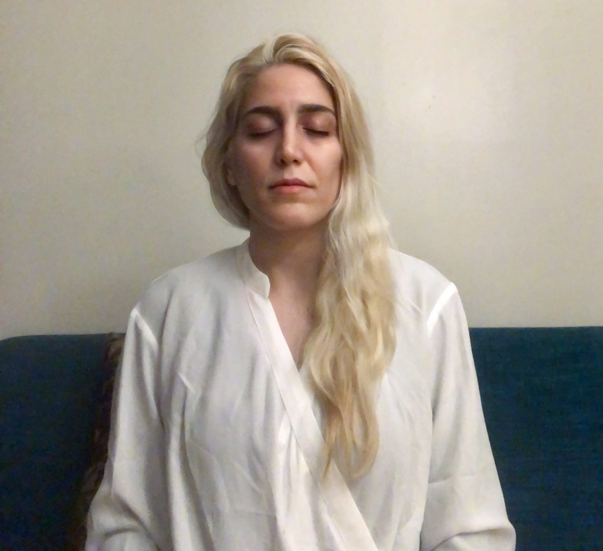 Dr. Ellie Babaie meditating