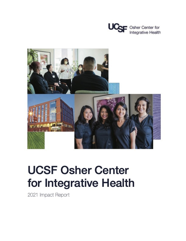 Front cover for the Osher Center Impact Report - 2021