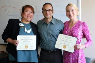 Clinical Fellows receive certificates from Education Director