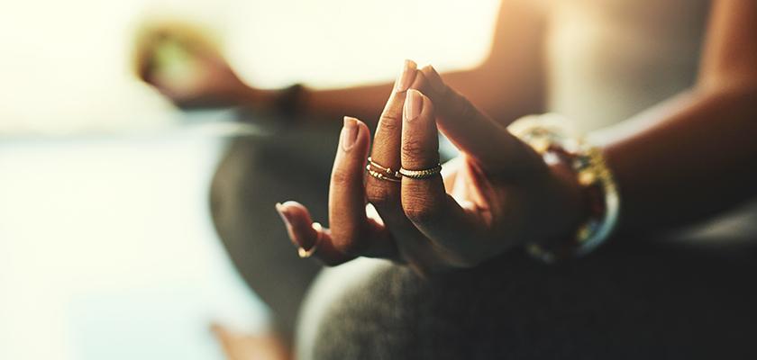 Woman meditating