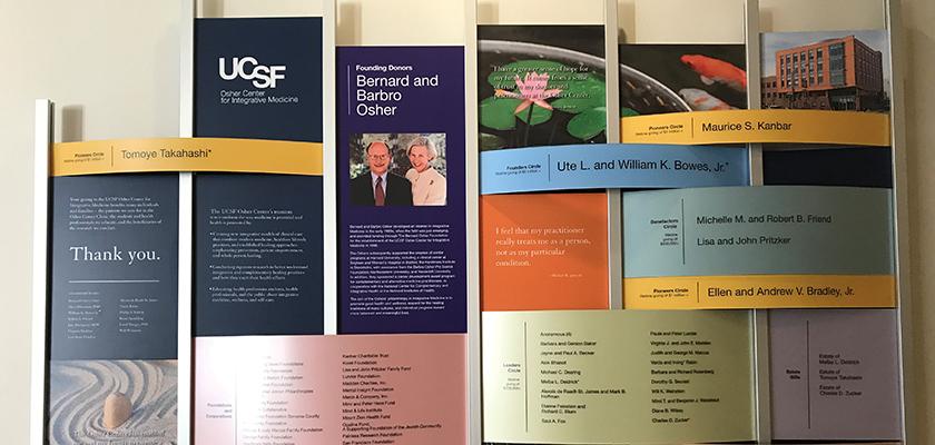 Osher Center donor wall