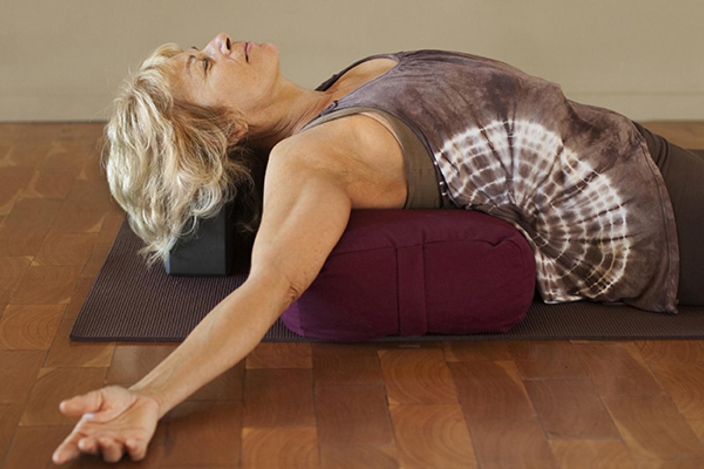 Woman performing yoga