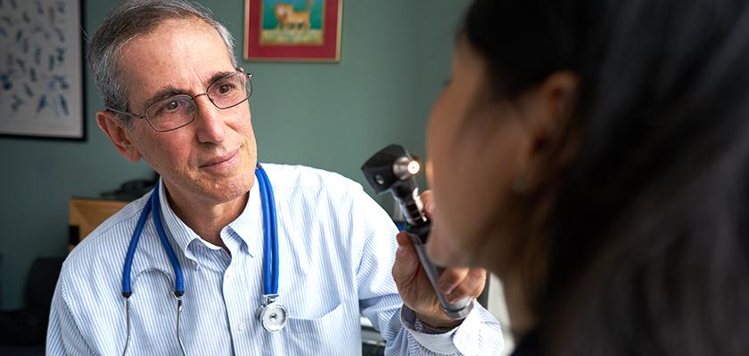 Doctor talking to patient