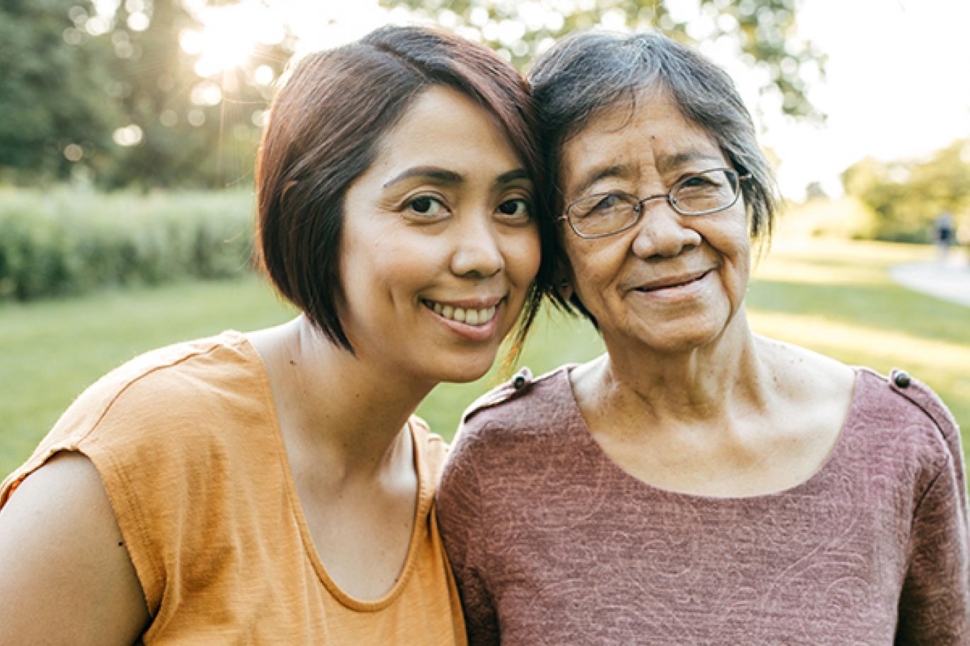 Woman and mother smiling