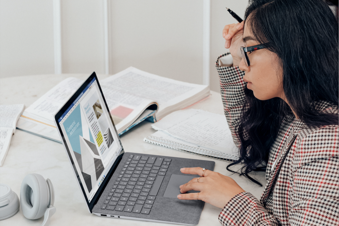 Woman with computer