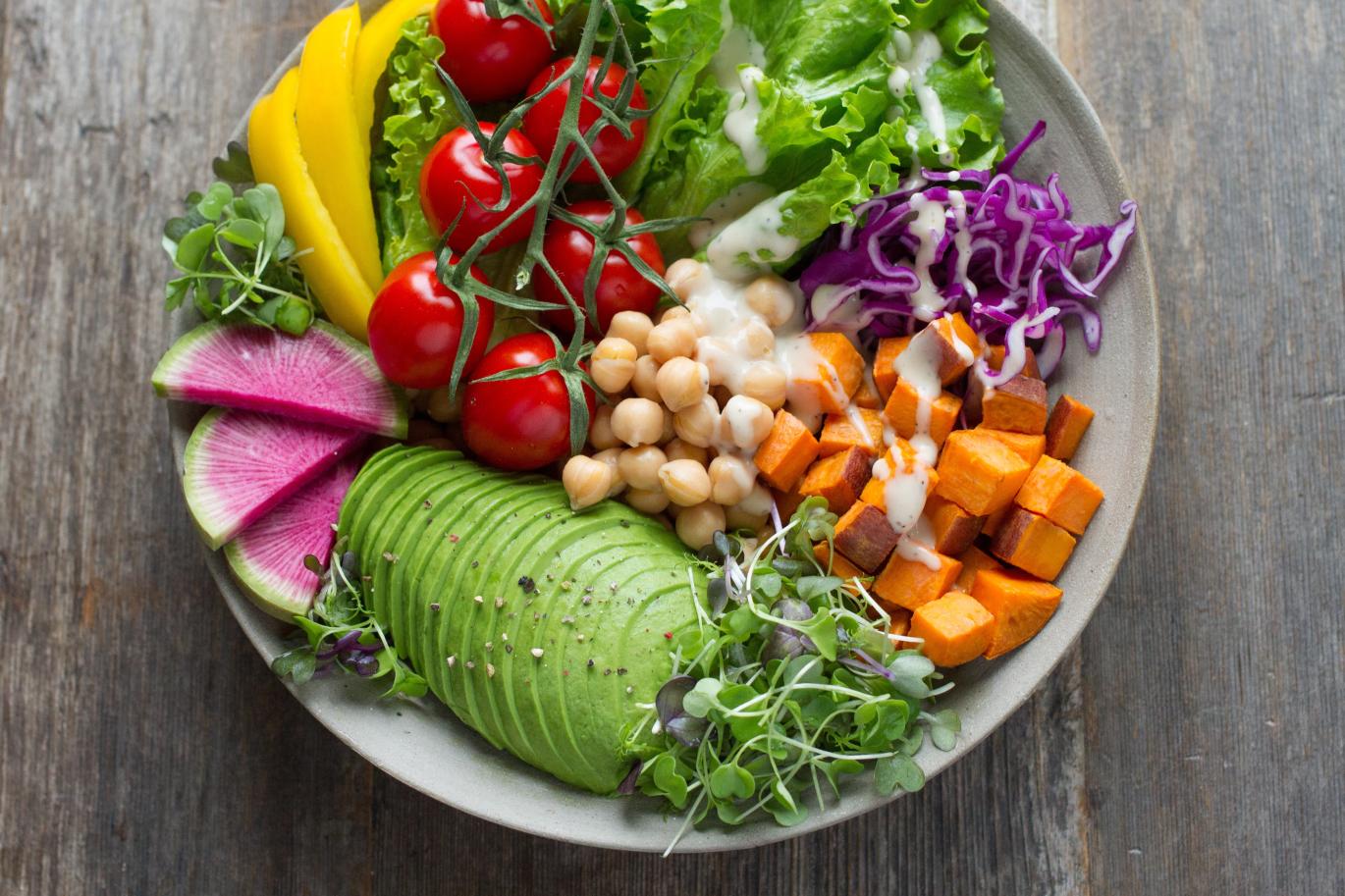 Healthy plate of food